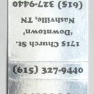 Music City Tattoo - Downtown Nashville, Tennessee 20 Strike Matchbook Cover TN