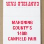 1994 - Mahoning County's 148th Canfield Fair - Ohio 20 Strike Matchbook Cover OH