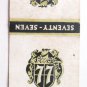 Seventy-Seven Cigars, 77 Corona De Luxe - Tobacco Ad 20 Strike Matchbook Cover