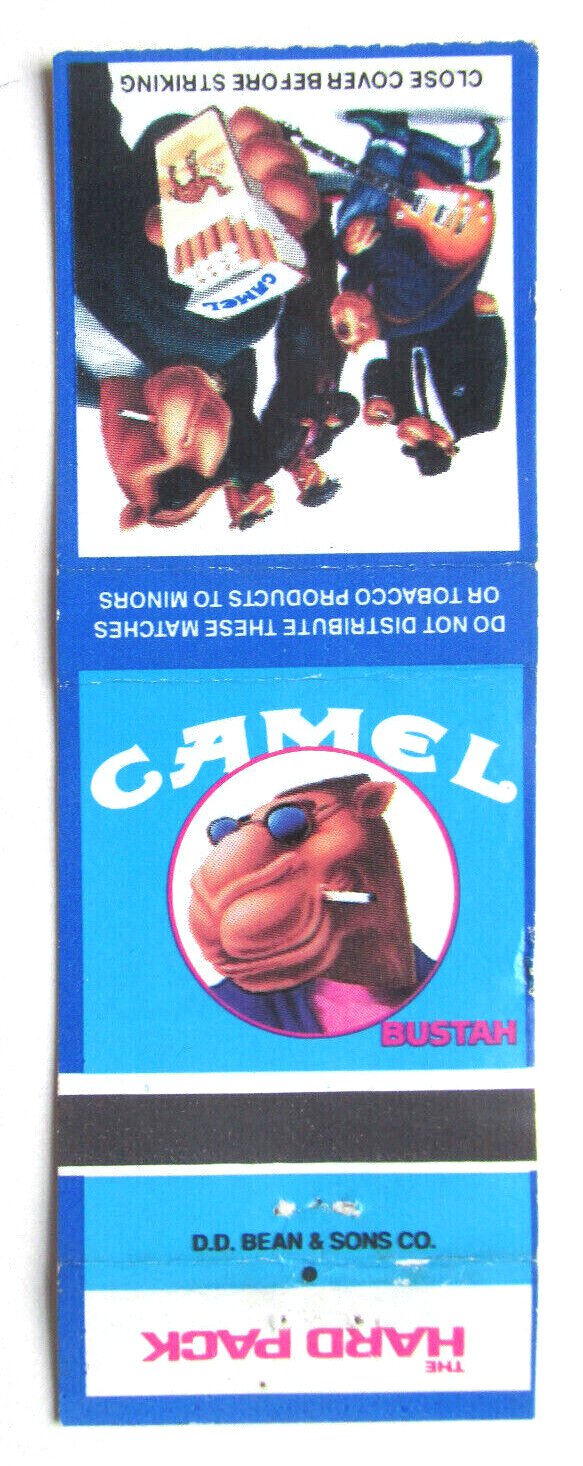 Camel Hard Pack Profile Bustah - 1991 RJRTC Tobacco Ad 20 Strike Matchbook Cover