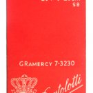 Bill Bertolotti Restaurant - New York, NY 30 Strike Matchbook Cover Matchcover