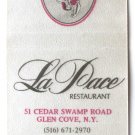 La Pace Restaurant - Glen Cove, New York 30 Strike Matchbook Cover Map on Back