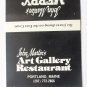 John Martin's Merry Manor Inn Restaurant - South Portland, Maine Matchbook Cover