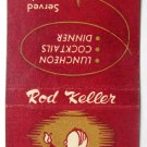 Rod Keller - New Jersey Restaurant 30 Stick Matchbook Cover West Orange, NJ