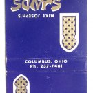 Mike Joseph's Sands Supper Club - Columbus, Ohio Restaurant 30FS Matchbook Cover