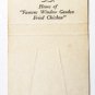 Window Garden Tea Room Restaurant - Cincinnati, Ohio 30 Strike Matchbook Cover