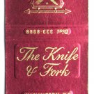 The Knife & Fork Restaurant  Washington, DC 30 Strike Matchbook Cover Matchcover