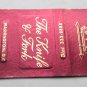 The Knife & Fork Restaurant Washington, DC 30 Strike Matchbook Cover Matchcover