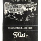 Blair Mansion Inn - Washington, DC Restaurant 30 Strike Matchbook Cover D.C.