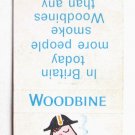 Woodbine Britain Cigarette Tobacco Advertisement 20 Strike Matchbook Cover