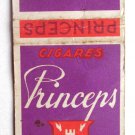 Princeps Cigares - Belgium Tobacco Advertisement 20 Strike Matchbook Cover