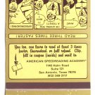 American Speedreading Academy - San Antonio, Texas 40 Strike Matchbook Cover TX