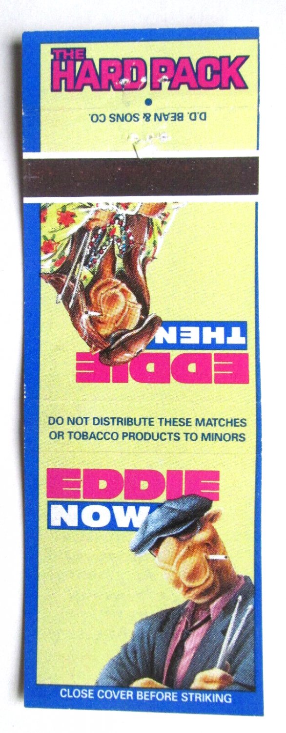 Eddie The, Now The Hard Pack - 1992 Camel Cigarette Ad 20 Strike Matchbook Cover