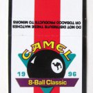 Camel 1996 8-Ball Classic Billiards - Cigarette Ad 20 Strike Matchbook Cover Camel 1996 8-Ball Classic Billiards - Cigarette Ad 20 Strike Matchbook Cover