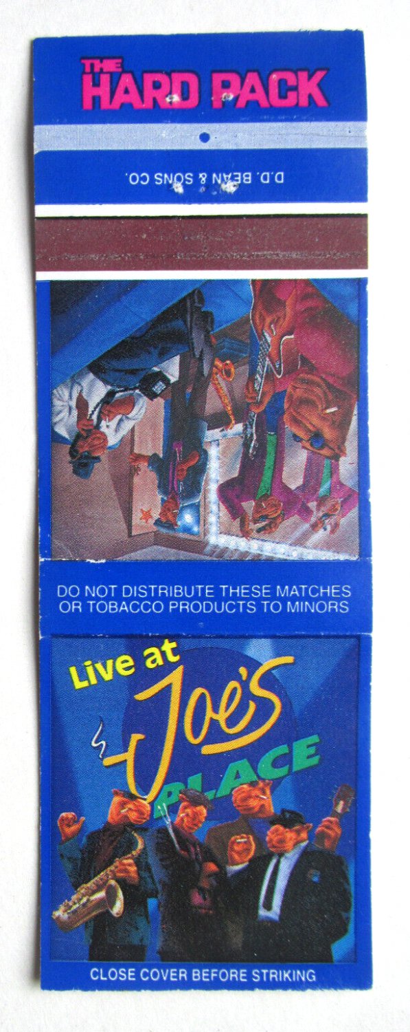 The Hard Pack Live at Joe's Place  #13 Camel Cigarette 20 Strike Matchbook Cover