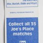 The Hard Pack Live at Joe's Place #13 Camel Cigarette 20 Strike Matchbook Cover