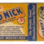 Old Nick Candy Bar - Vintage Advertisement 20 Strike Matchbook Cover Matchcover