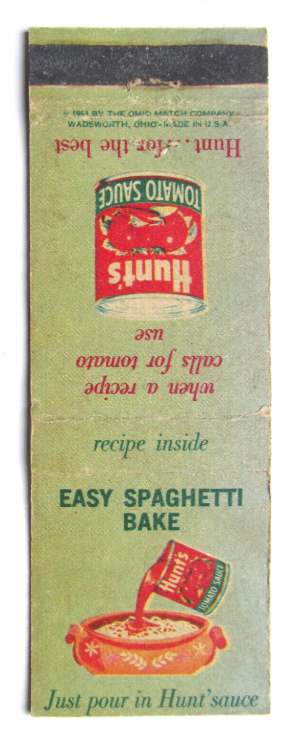 1963 Hunt's Tomato Sauce Easy Spaghetti Bake Advertisement 20FS