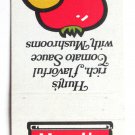Hunt's Tomato Sauce with Mushrooms Ad 20FS Matchbook Cover Western Round Steak