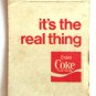 Coca-Cola Real Thing Coke Advertisement Soft Drink 20 Strike Matchbook Cover