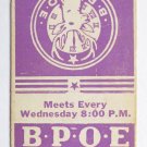 BPOE Greybull Lodge 1431 - Greybull, Wyoming Elks Club 20 Strike Matchbook Cover BPOE Greybull Lodge 1431 - Greybull, Wyoming Elks Club 20 Strike Matchbook Cover