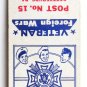 VFW Post No. 15 Gettysburg, PA - Pennsylvania Club 20 Strike Matchbook Cover
