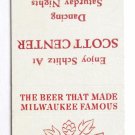 Schlitz Beer - Jos. Schlitz Brewing Company Milwaukee, WI  20FS Matchbook Cover