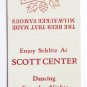 Schlitz Beer - Jos. Schlitz Brewing Company Milwaukee, WI  20FS Matchbook Cover