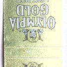 Olympia Gold Light Beer Brewing Co. 20 Strike Matchbook Cover St. Paul & Olympia