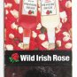 Wild Irish Rose Wine Advertisement 20 Strike Matchbook Cover White Label Alcohol