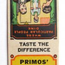 Primos' Restaurant Cafeteria Bakery  Monroe, Louisiana 20 Strike Matchbook Cover