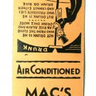 Mac's Lounge - St. Louis, Missouri Restaurant 20 Strike Matchbook Cover Superior Mac's Lounge - St. Louis, Missouri Restaurant 20 Strike Matchbook Cover Superior