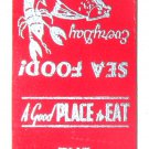 The Elms Cafe - Jonesboro, Arkansas Restaurant 20 Strike Matchbook Cover Seafood The Elms Cafe - Jonesboro, Arkansas Restaurant 20 Strike Matchbook Cover Seafood
