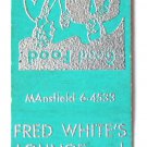 Fred White's Lounge Restaurant - Chicago, Illinois 20 Strike Matchbook Cover IL Fred White's Lounge Restaurant - Chicago, Illinois 20 Strike Matchbook Cover IL