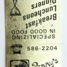 Penny's Restaurant - Chicago, Illinois 20 Strike Matchbook Cover Matchcover IL