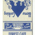 Forest Cafe - Des Moines, Iowa Restaurant 20 Strike Matchbook Cover Willis Mote
