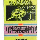 Town Theatre & Sho Gril  Central City, Iowa Restaurant 20 Strike Matchbook Cover