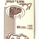 Erie Cafe - Chicago, Illinois Restaurant 20 Strike Matchbook Cover IL Matchcover