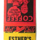 Esther's Inn - Davenport, Iowa Restaurant 20 Strike Matchbook Cover Hot Chili IA