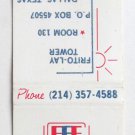 Frito Employees Federal Credit Union - Dallas, Texas 20 Strike Matchbook Cover