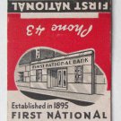 First National Bank of Vandalia - Illinois 20 Strike Matchbook  Cover Matchcover
