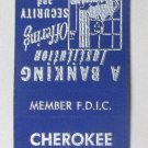 Cherokee State Bank - Cherokee, Iowa 20 Strike Matchbook Cover Matchcover IA