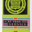 The State Bank of Faribault, Minnesota 20 Strike Matchbook Cover Matchcover MN