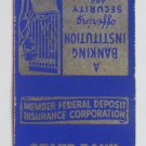 State Bank of New Ulm, Minnesota 20 Strike Matchbook Cover Matchcover MN