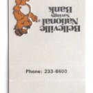 Belleville National Savings Bank - Illinois 20 Strike Matchbook Cover Matchcover