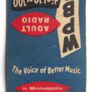 WPBC Adult Radio Station - Minneapolis & St. Paul, Minnesota Matchbook Cover MN