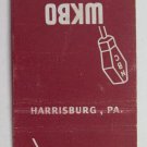 WKBO - Harrisburg, PA - Pennsylvania Radio Station 20 Strike Matchbook Cover NBC