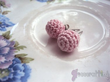 Crochet Earrings - Ball Studs