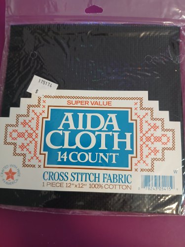 Super Value 14 Count Aida Cloth Black