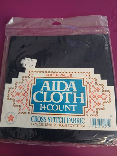 Super Value 14 Count Aida Cloth Navy Blue